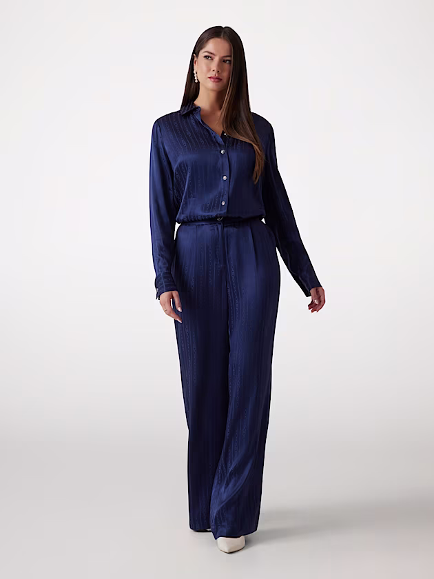 Marciano slim-fit chain logo print shirt - GUESS