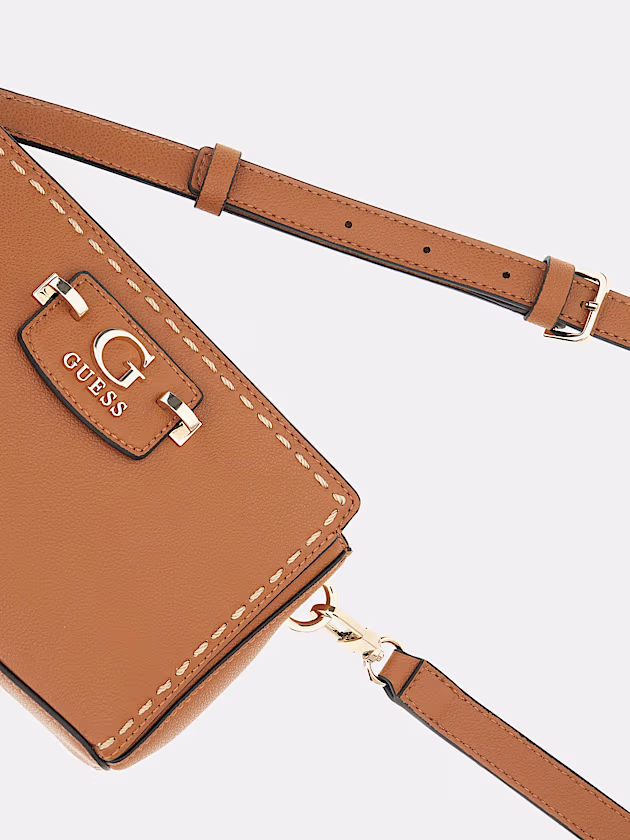 Nastra stitch-detail mini crossbody - GUESS