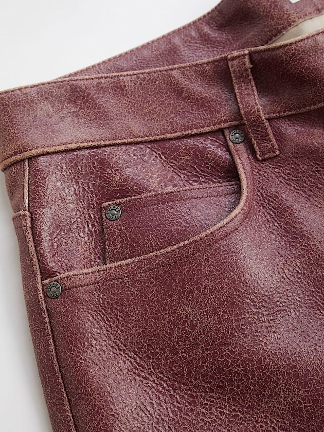 High rise leather shorts - GUESS