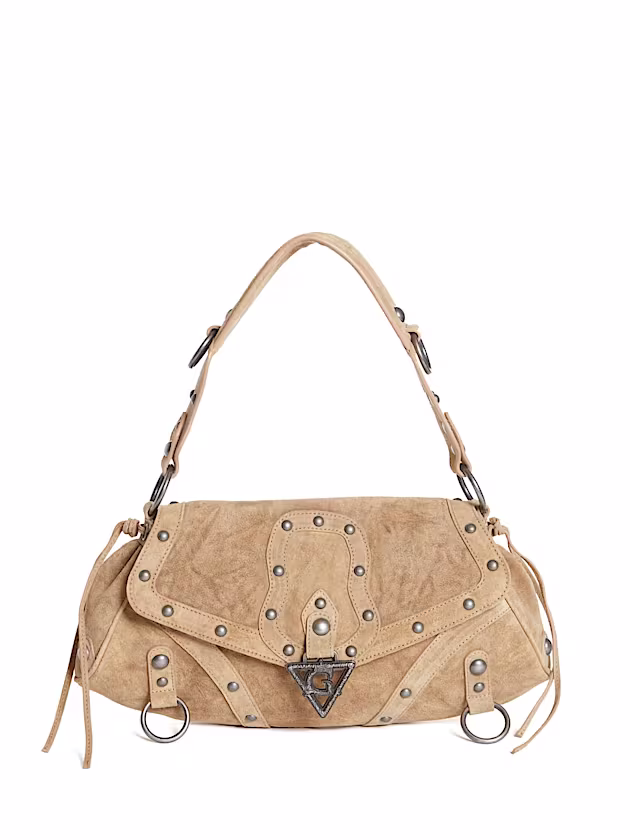 Real leather shoulder bag - GUESS