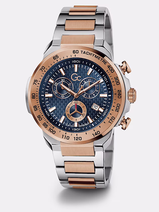 Gc steel chronograph watch - GUESS