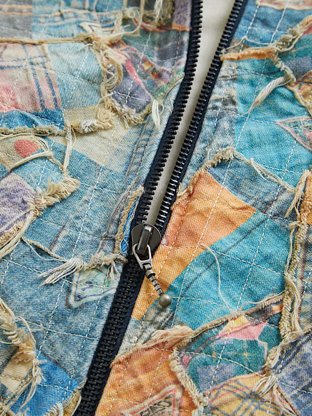 Patchwork print denim jacket - GUESS