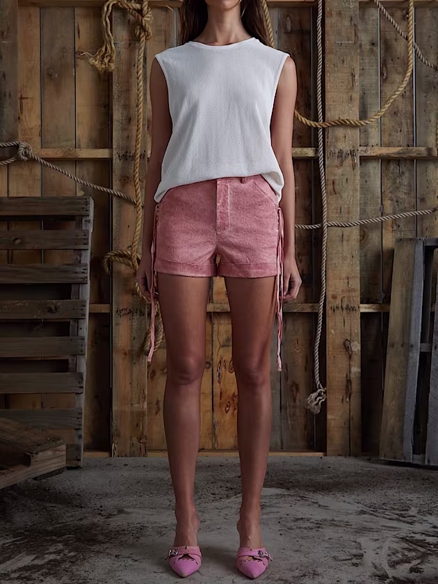 Side lace-up shorts - GUESS