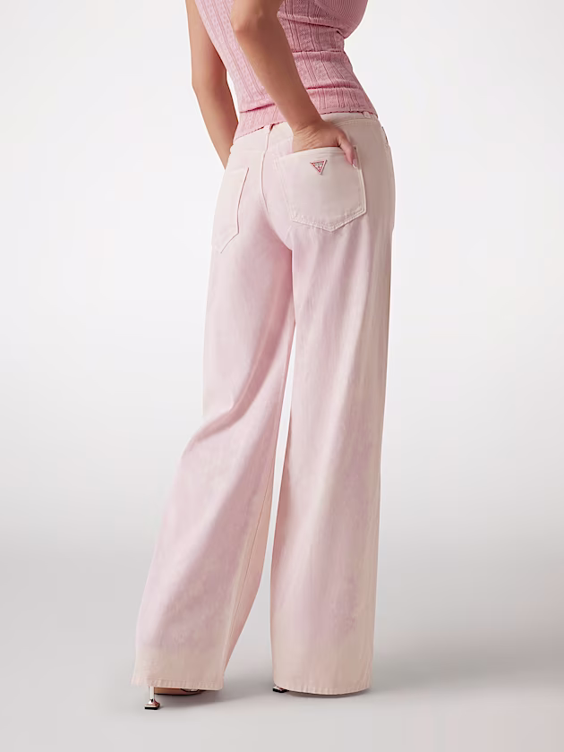 Bellflower wide-leg twill pants - GUESS
