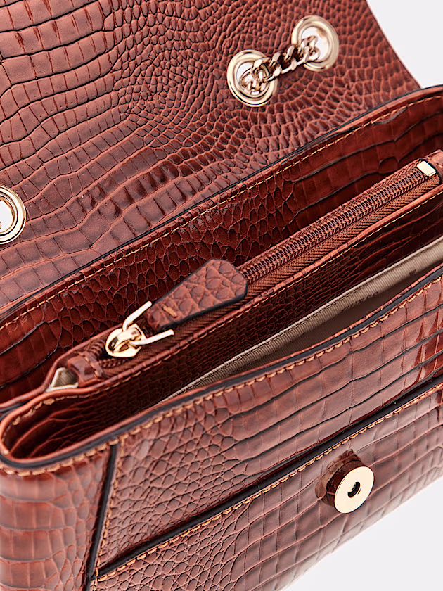 Silvye croc-print crossbody - GUESS