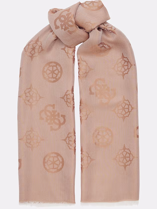Gerty 4G peony logo scarf - GUESS