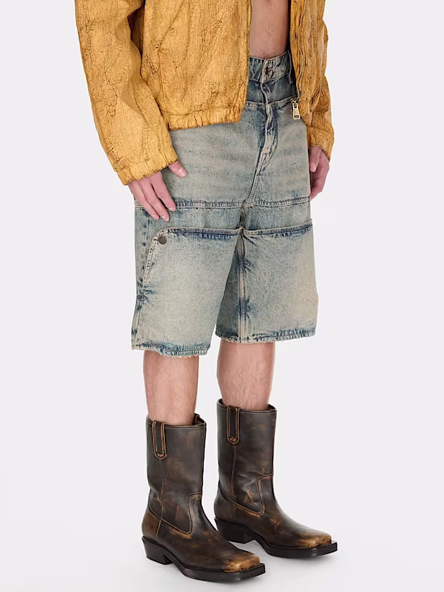 Regular utility denim short - GUESS