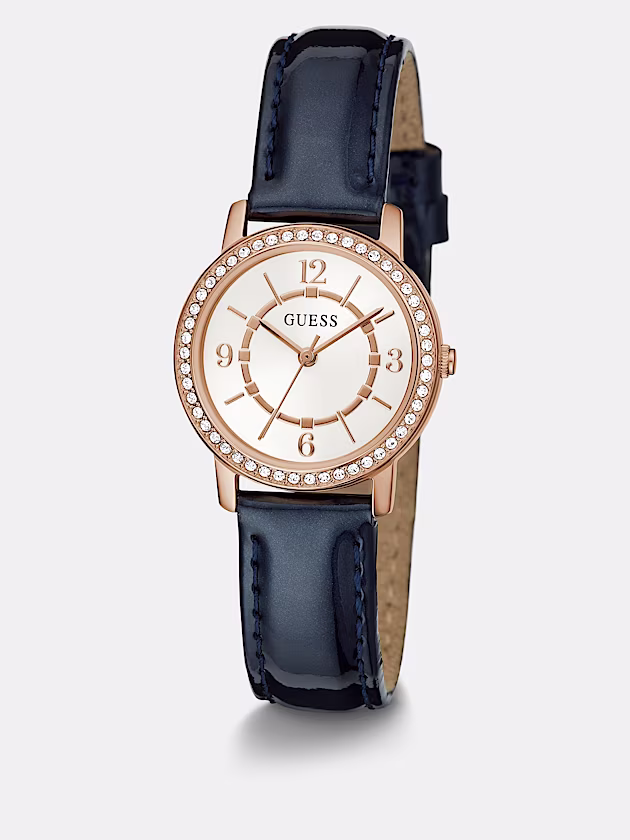 Patent leather analogue watch - GUESS