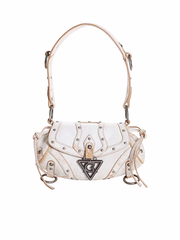 Genuine leather mini shoulder bag - GUESS