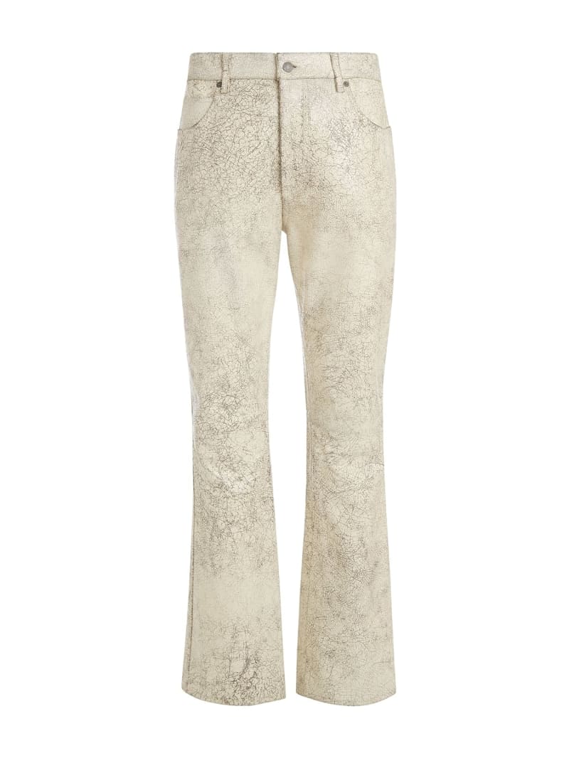 Mid rise flared leather pant - GUESS