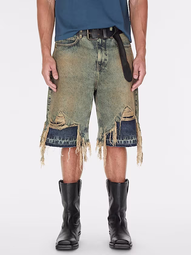 Mid rise denim shorts - GUESS