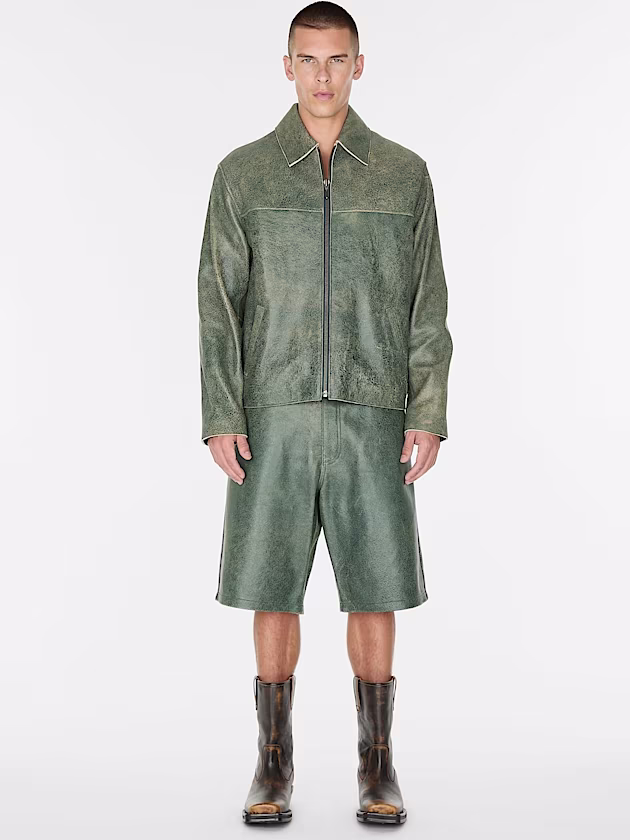 High rise leather shorts - GUESS