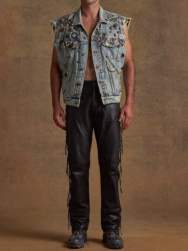 Denim vest with embellishment - GUESS