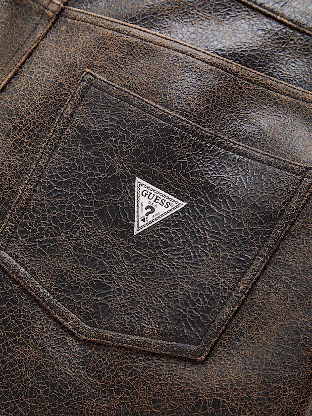 Crackle leather shorts - GUESS