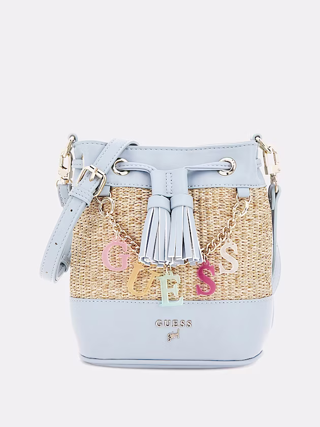 Straw mini bucket bag - GUESS