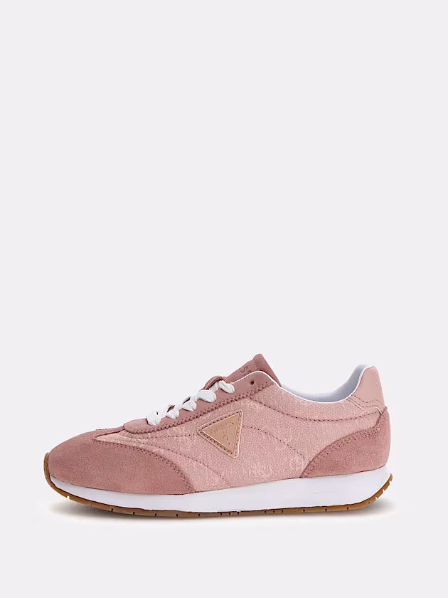 Joggin suede-blend running shoe - GUESS
