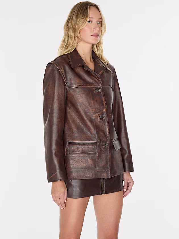 Genuine leather jacket - GUESS
