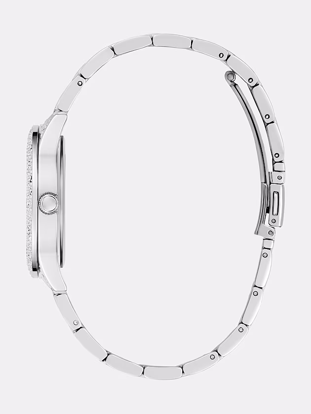 Analogue watch with crystal appliqué detailing - GUESS