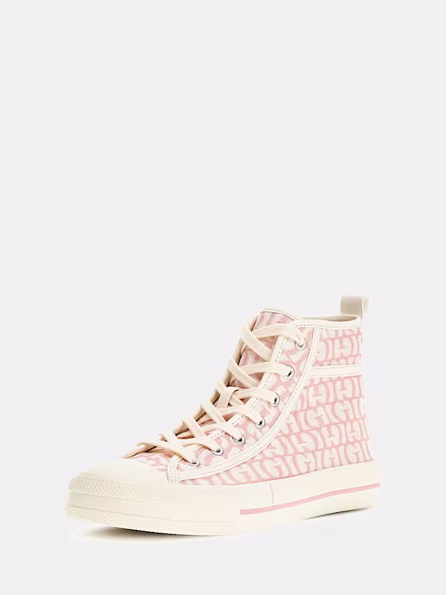 Colyn Logo-Script High-Top Sneaker - GUESS