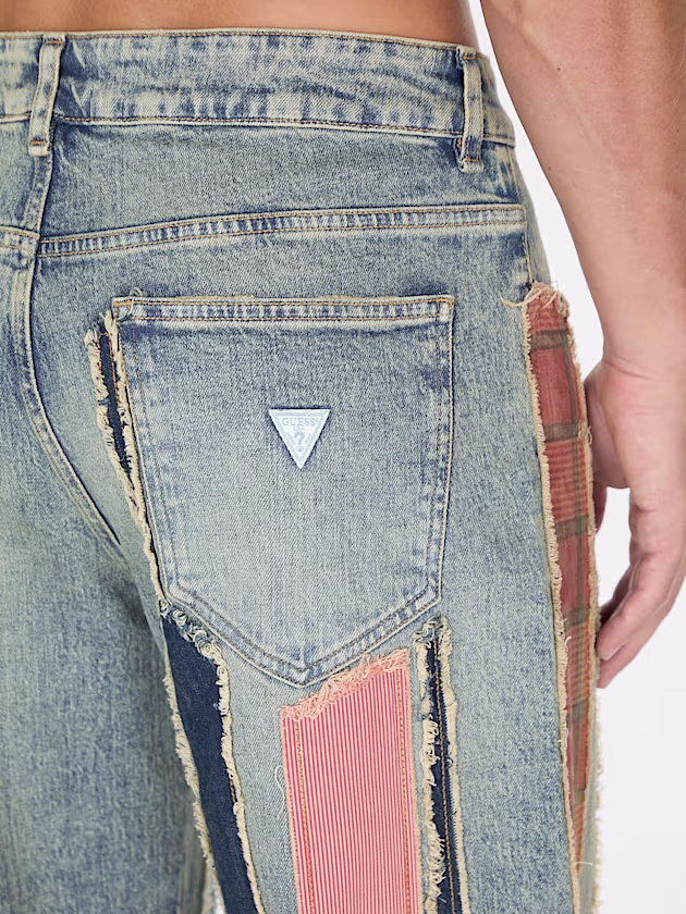 Mid rise wide leg denim pant - GUESS