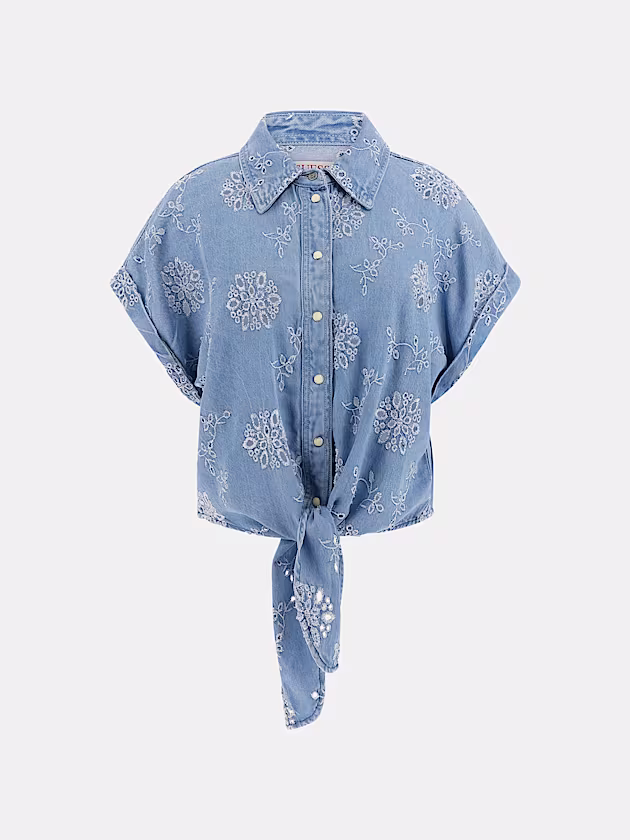 Cropped denim shirt - GUESS
