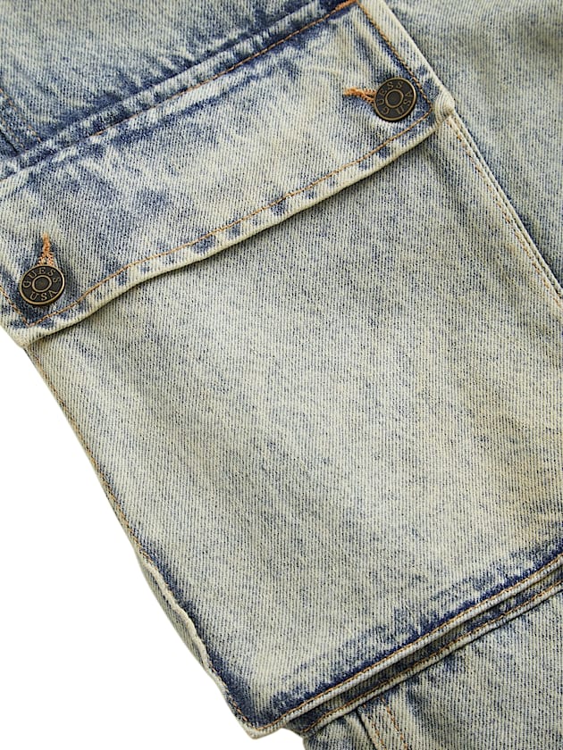 Mid rise cargo denim pant - GUESS