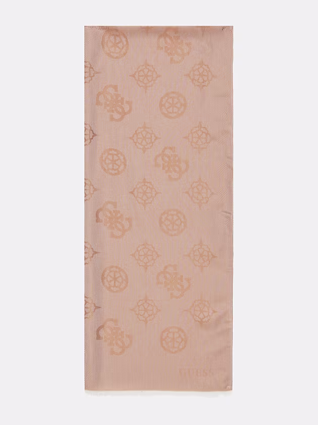 Gerty 4G peony logo scarf - GUESS