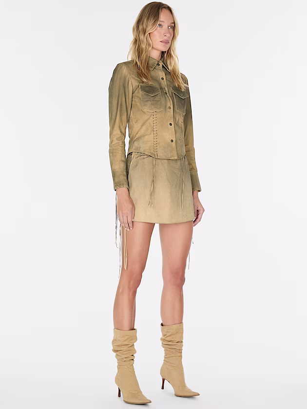 Regular fit suede shirt - GUESS