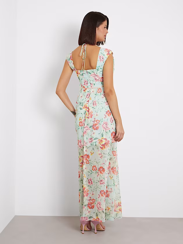 Floral print long dress - GUESS