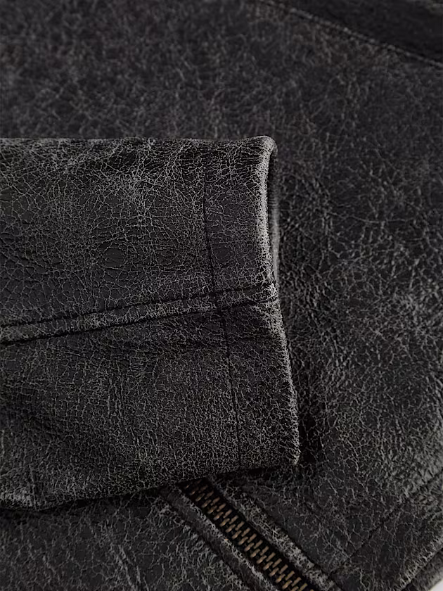 Crackle leather jacket - GUESS