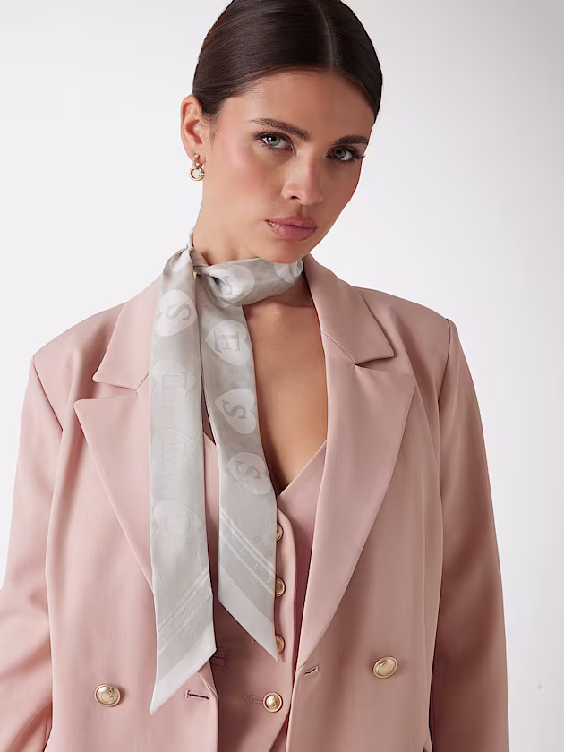 Logo and hearts silk bandeaux - GUESS