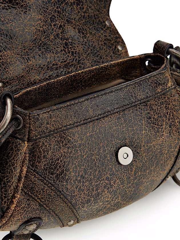 Real leather mini shoulder bag - GUESS