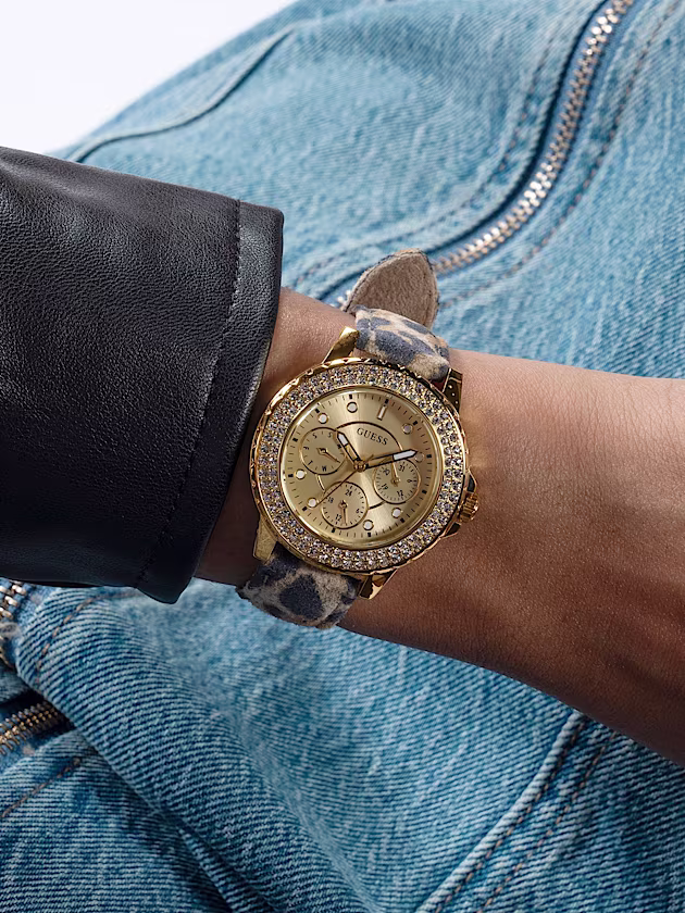 Multi-function watch with interchangeable strap - GUESS