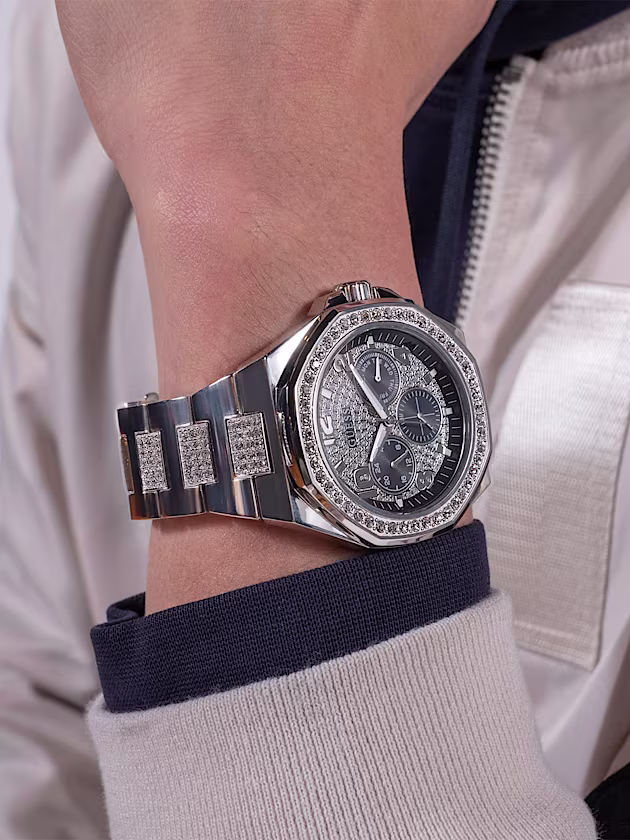 Multi-function crystal watch - GUESS