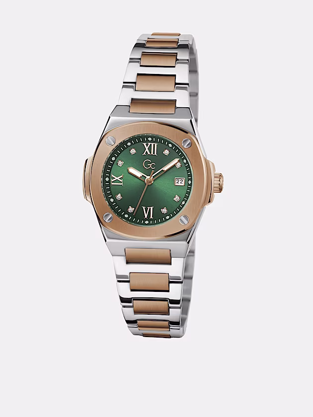 GC steel watch with date function - GUESS