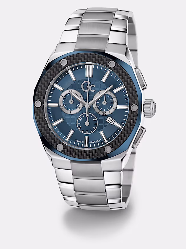 Gc steel chronograph watch - GUESS