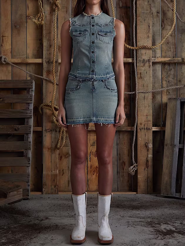 Studs denim vest - GUESS