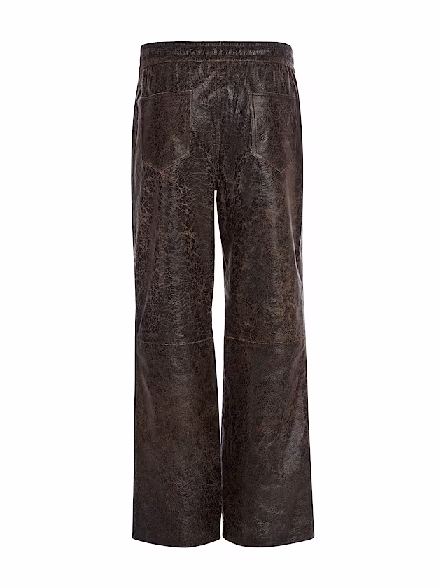 Leather regular pant - GUESS