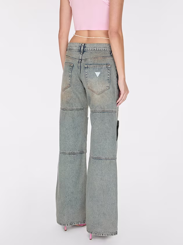 Wide leg utility jeans - GUESS