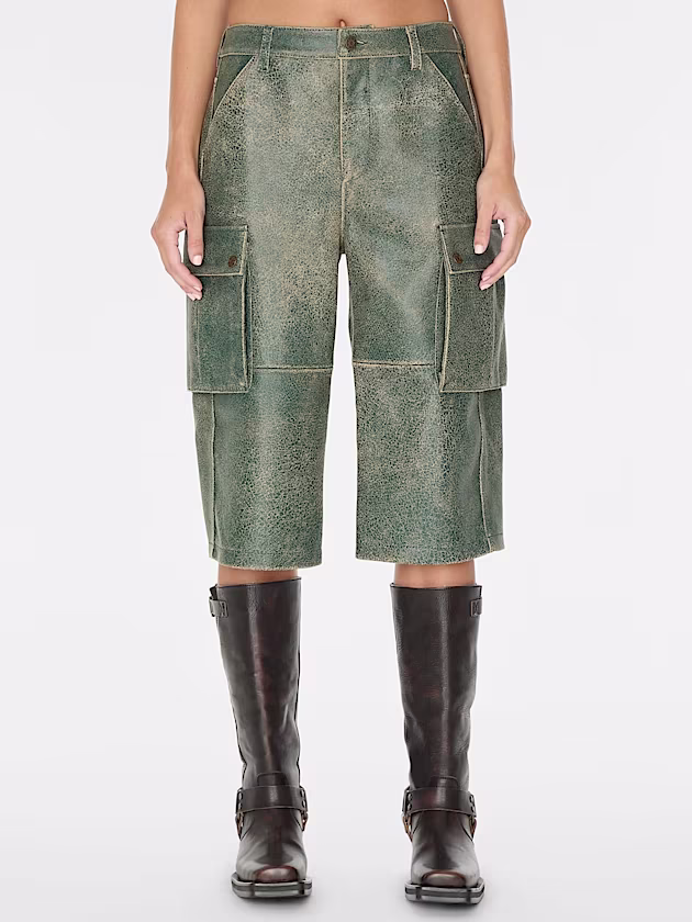 High rise wide leg leather pant - GUESS