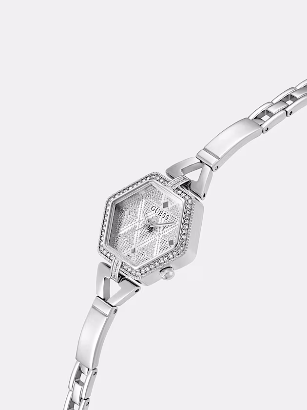 Analogue watch with crystal appliqué detailing - GUESS