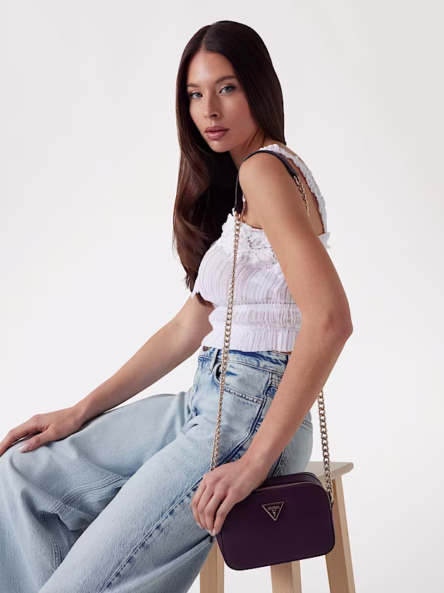 Noelle saffiano crossbody bag - GUESS