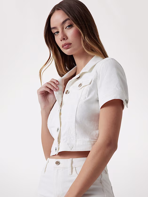 Cropped denim jacket - GUESS