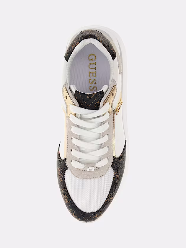 Energy Leather Blend Running Shoe - GUESS