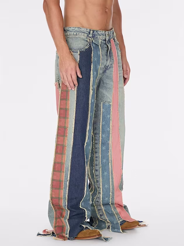 Mid rise wide leg denim pant - GUESS