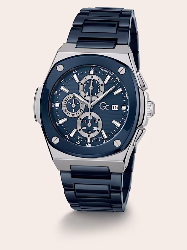 Gc steel chronograph watch - GUESS