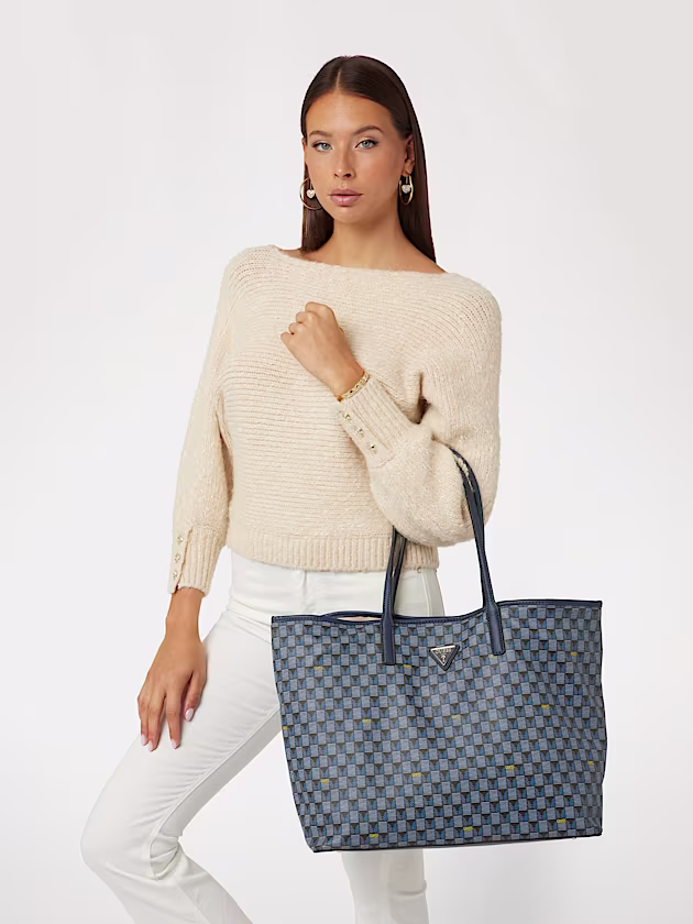 G Wave geometric-print shopper - GUESS