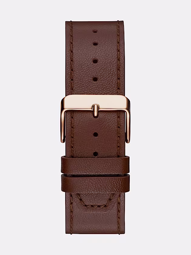 Genuine Leather multi-function watch - GUESS