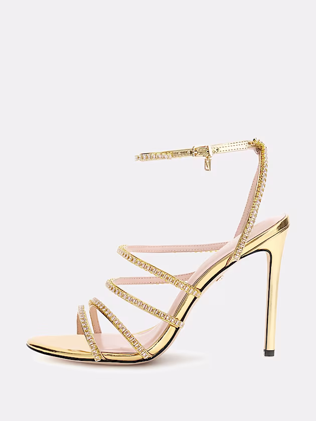 Marciano rhinestones leather sandals - GUESS