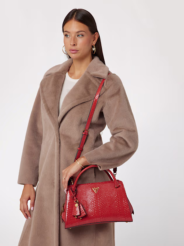 Georgina python-print handbag - GUESS